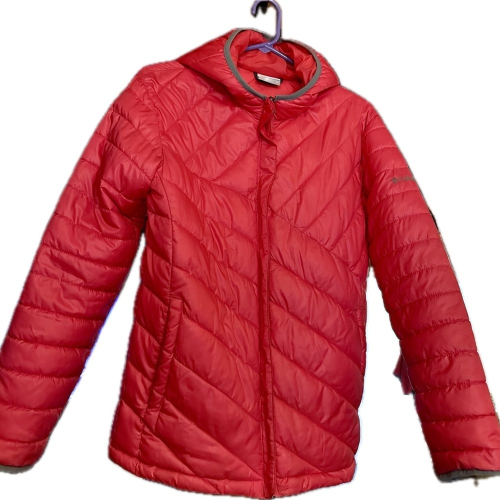 Columbia Girls' Powder Lite Red Puffer Jacket with Hood Size XL (18/20) - Picture 7 of 14